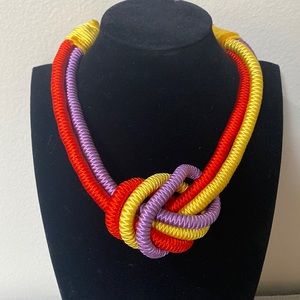 Handwoven sailor knot collar necklace from New Orleans